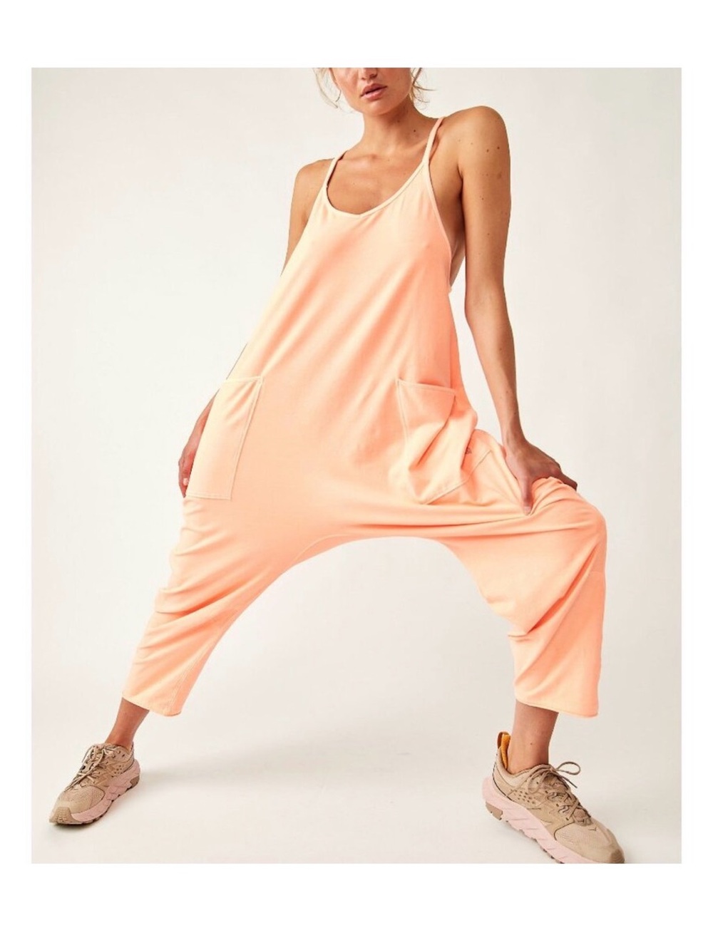 Free People FP Movement Hot Shot Onesie - Pastel Peach Size Large